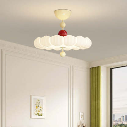 Scandinavian Iron Rippled Pumpkin Ceiling Light