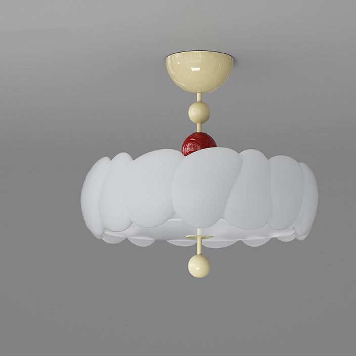 Scandinavian Iron Rippled Pumpkin Ceiling Light