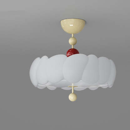 Scandinavian Iron Rippled Pumpkin Ceiling Light