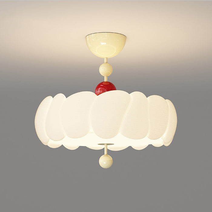 Scandinavian Iron Rippled Pumpkin Ceiling Light