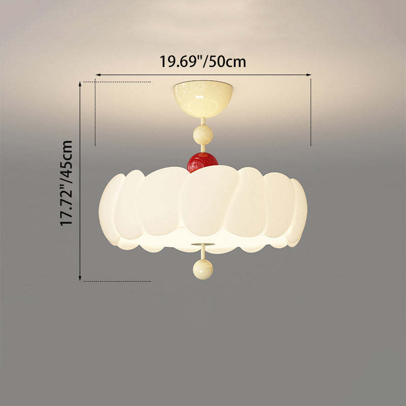 Scandinavian Iron Rippled Pumpkin Ceiling Light