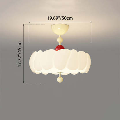 Scandinavian Iron Rippled Pumpkin Ceiling Light