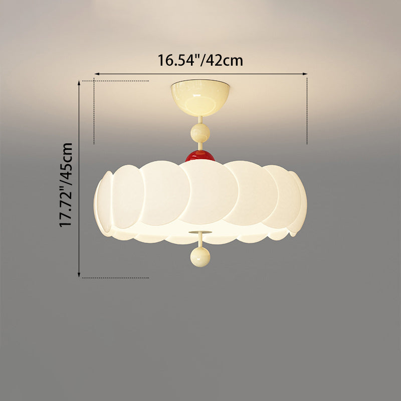 Scandinavian Iron Rippled Pumpkin Ceiling Light