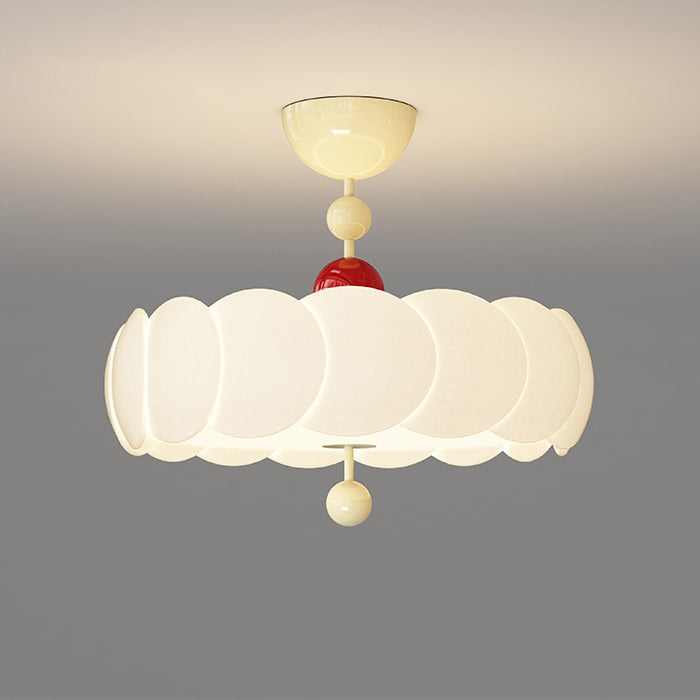 Scandinavian Iron Rippled Pumpkin Ceiling Light