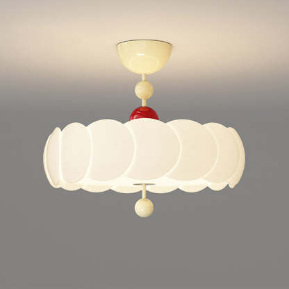 Scandinavian Iron Rippled Pumpkin Ceiling Light