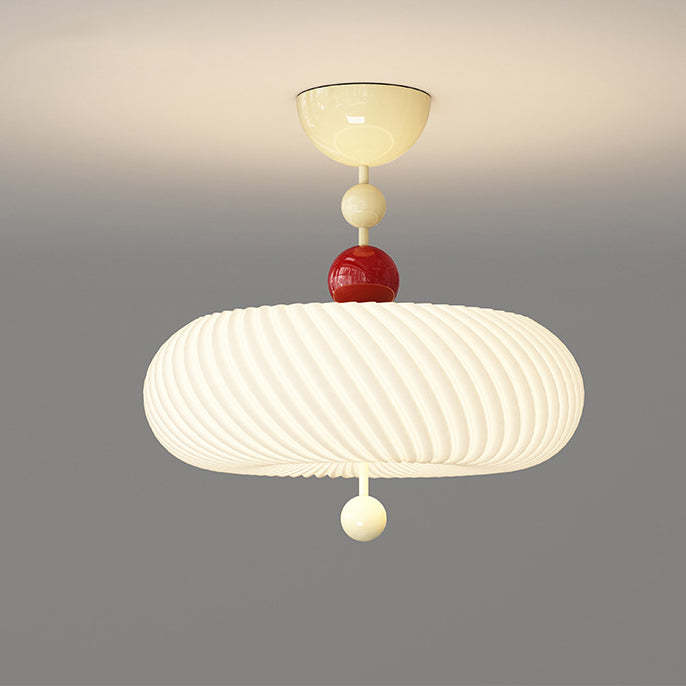 Scandinavian Iron Rippled Pumpkin Ceiling Light