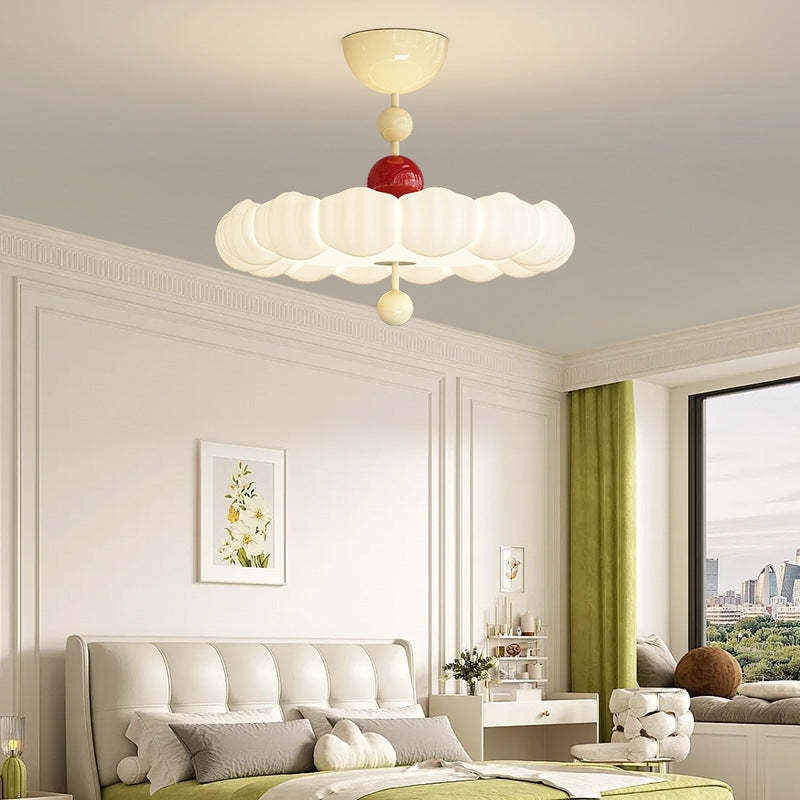 Scandinavian Iron Rippled Pumpkin Ceiling Light