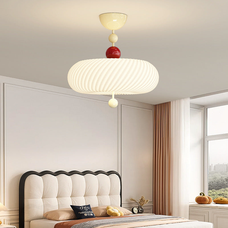 Scandinavian Iron Rippled Pumpkin Ceiling Light