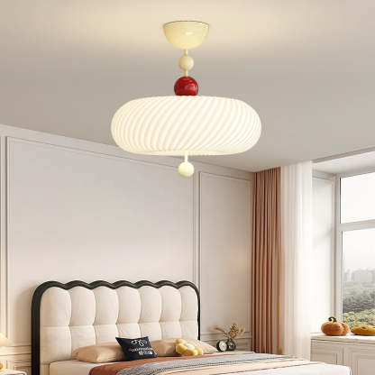 Scandinavian Iron Rippled Pumpkin Ceiling Light