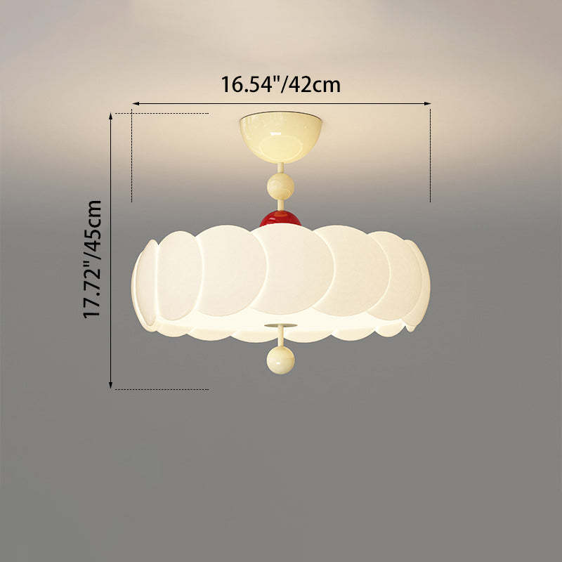 Scandinavian Iron Rippled Pumpkin Ceiling Light
