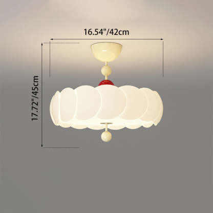 Scandinavian Iron Rippled Pumpkin Ceiling Light