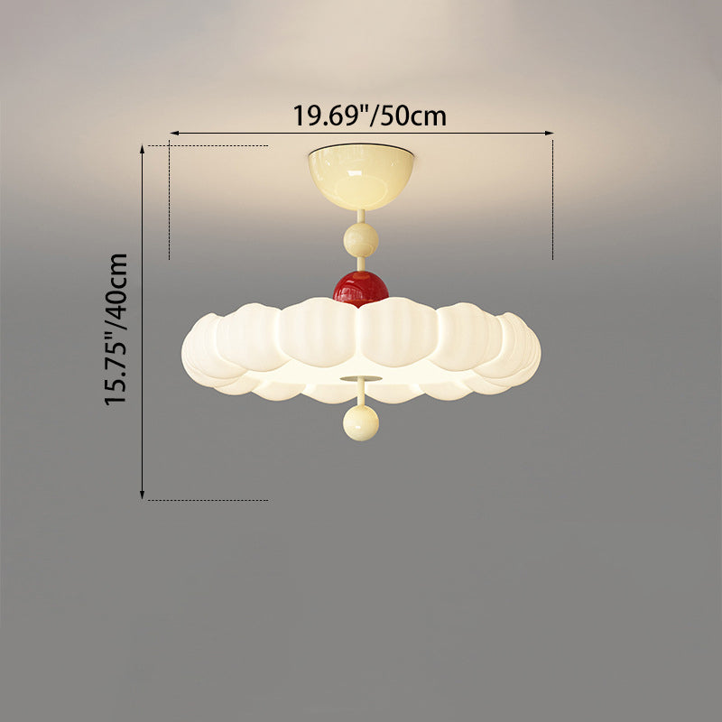 Scandinavian Iron Rippled Pumpkin Ceiling Light
