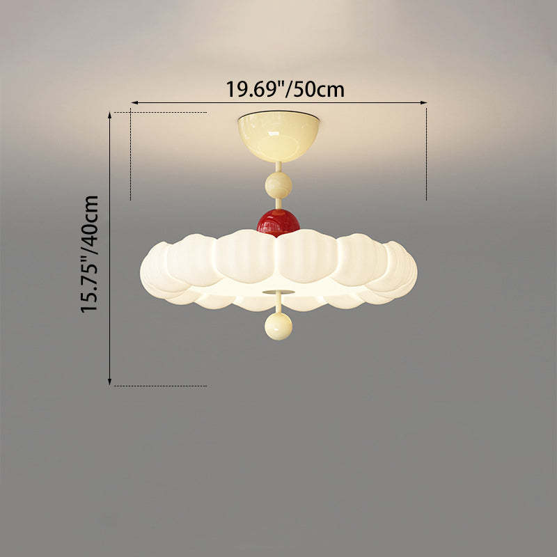 Scandinavian Iron Rippled Pumpkin Ceiling Light