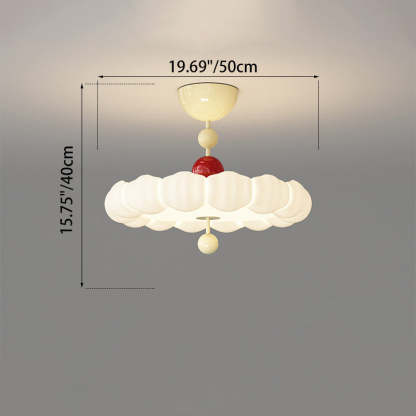 Scandinavian Iron Rippled Pumpkin Ceiling Light