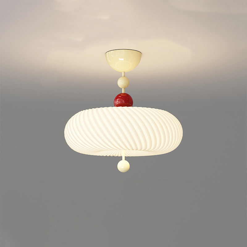 Scandinavian Iron Rippled Pumpkin Ceiling Light
