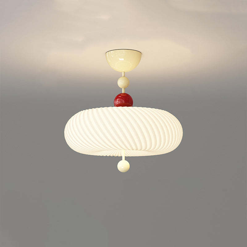 Scandinavian Iron Rippled Pumpkin Ceiling Light