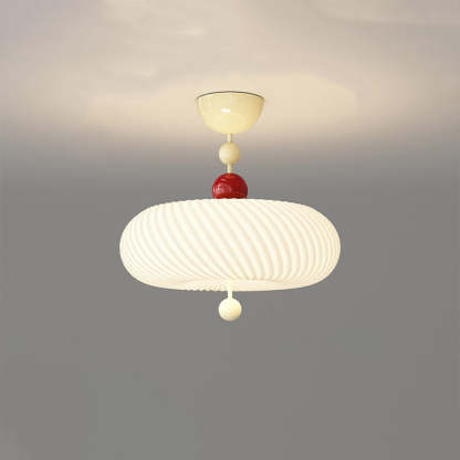 Scandinavian Iron Rippled Pumpkin Ceiling Light