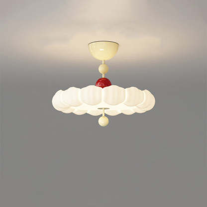 Scandinavian Iron Rippled Pumpkin Ceiling Light