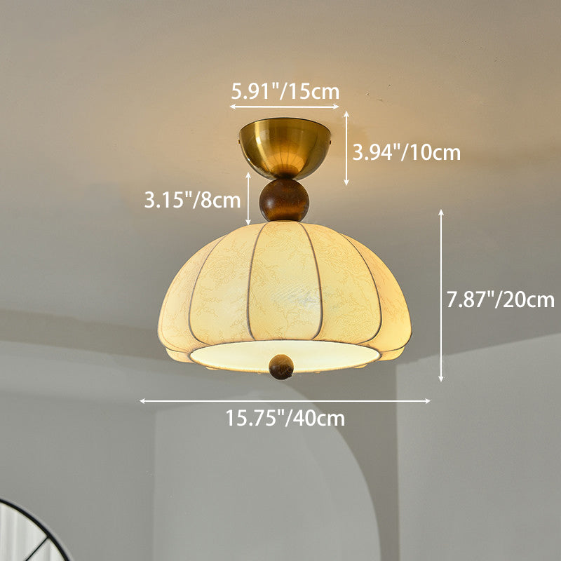 Vintage Metal Semi-Circle 1-Light Ceiling Light — 220V-240V For UK/AU