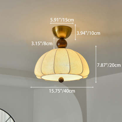 Vintage Metal Semi-Circle 1-Light Ceiling Light — 220V-240V For UK/AU