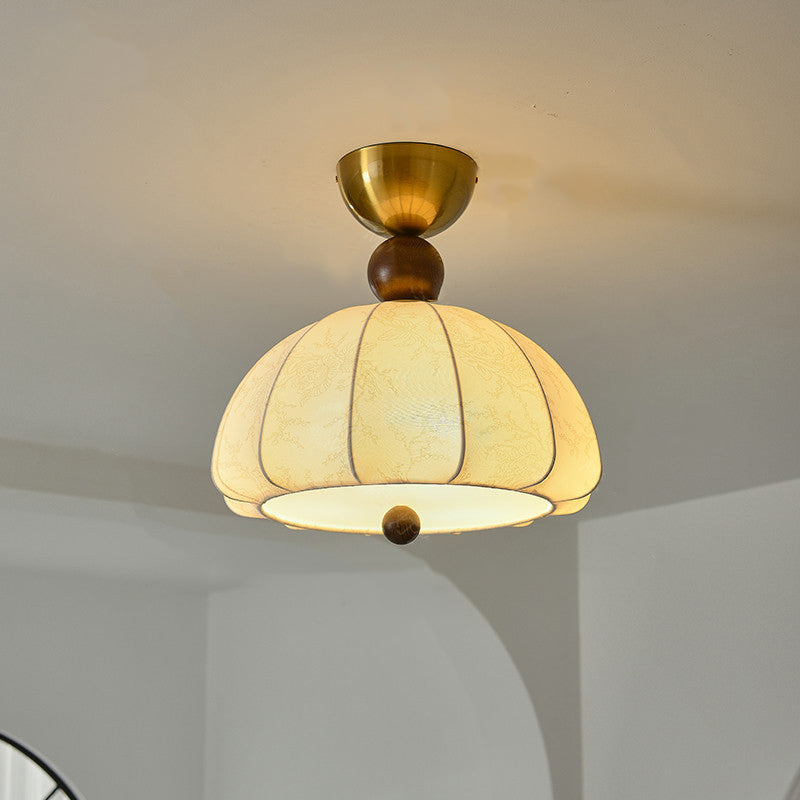 Vintage Metal Semi-Circle 1-Light Ceiling Light — 110V-120V For US/C