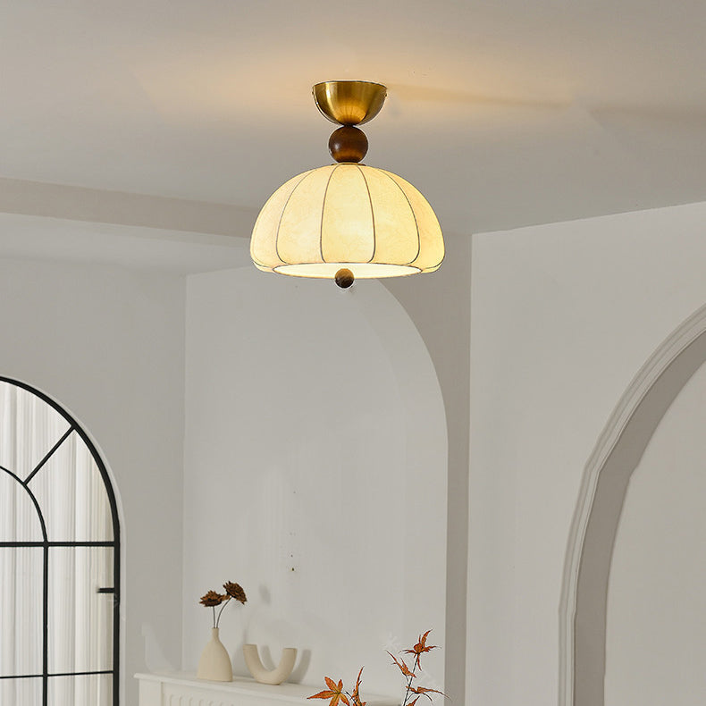 Vintage Metal Semi-Circle 1-Light Ceiling Light — 110V-120V For US/C