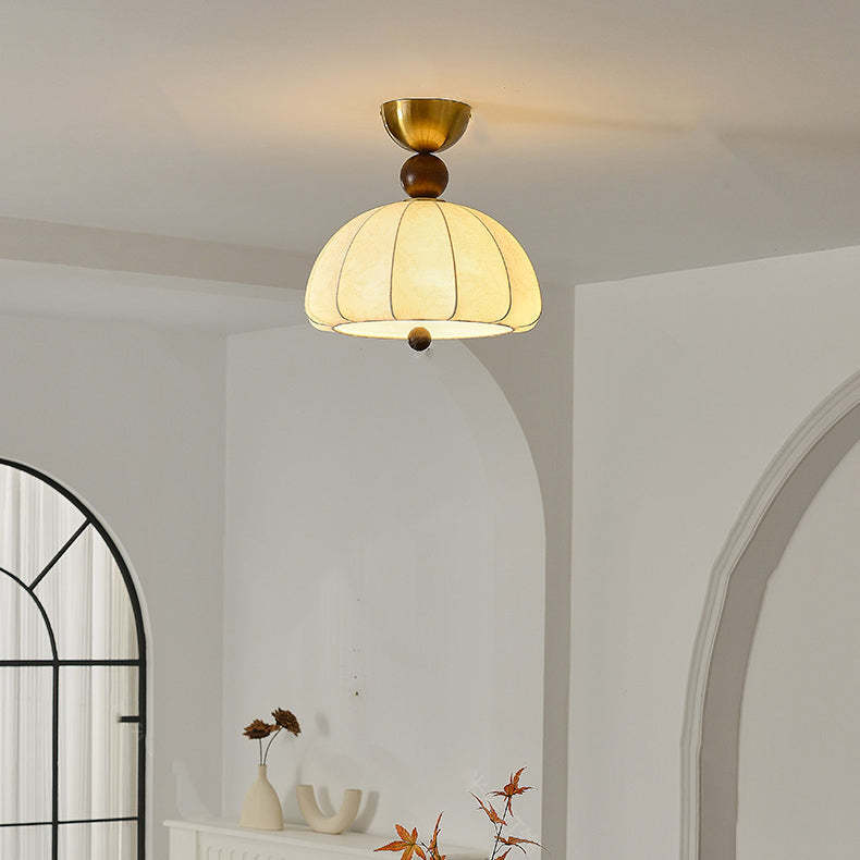 Vintage Metal Semi-Circle 1-Light Ceiling Light — 110V-120V For US/C