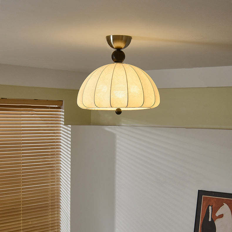 Vintage Metal Semi-Circle 1-Light Ceiling Light