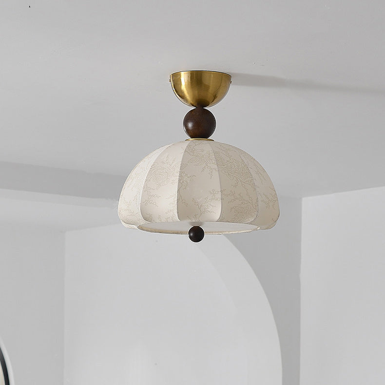 Vintage Metal Semi-Circle 1-Light Ceiling Light