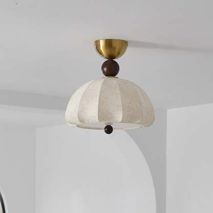Vintage Metal Semi-Circle 1-Light Ceiling Light