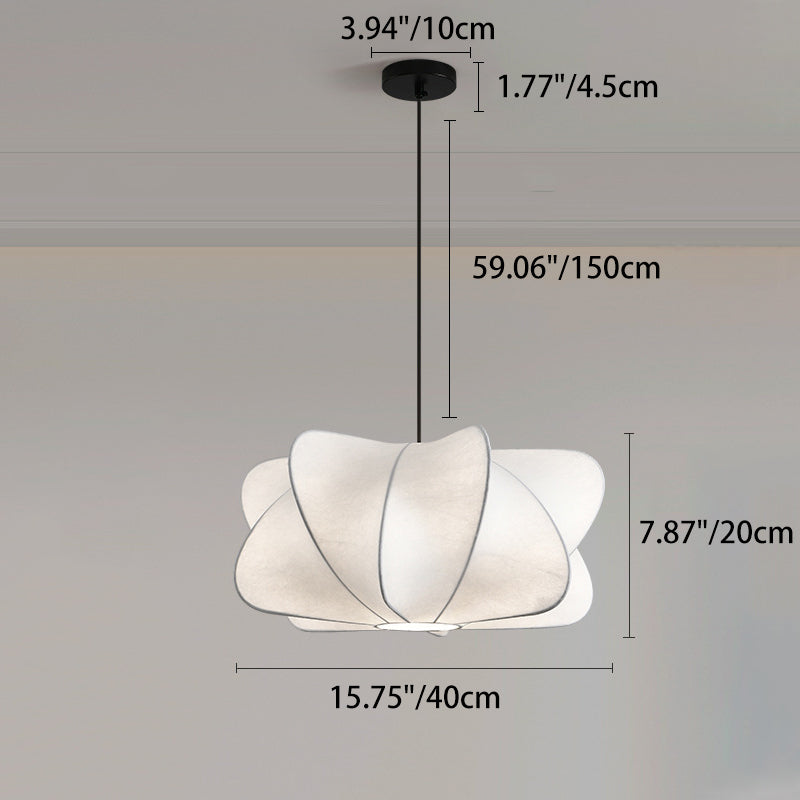 Japanese Faux Silk Iron Propeller Chandelier — 220V-240V For UK/AU