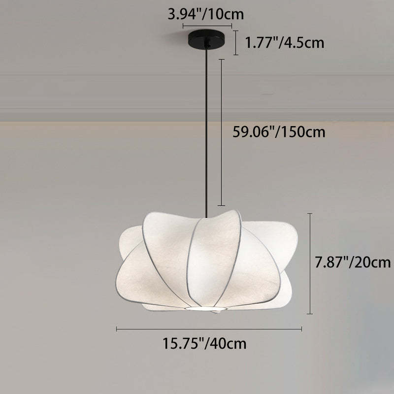 Japanese Faux Silk Iron Propeller Chandelier — 220V-240V For UK/AU