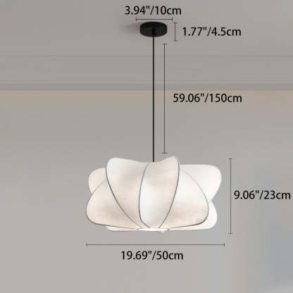 Japanese Faux Silk Iron Propeller Chandelier — 110V-120V For US/CA