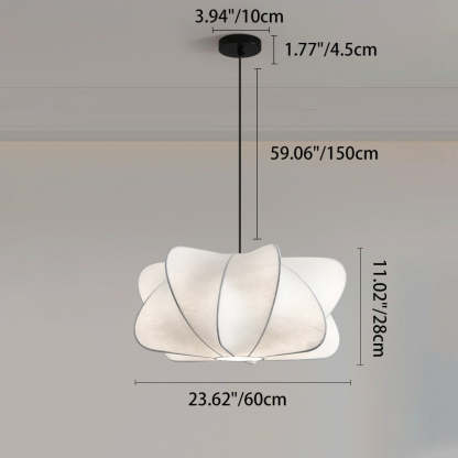 Japanese Faux Silk Iron Propeller Chandelier — 220V-240V For UK/AU