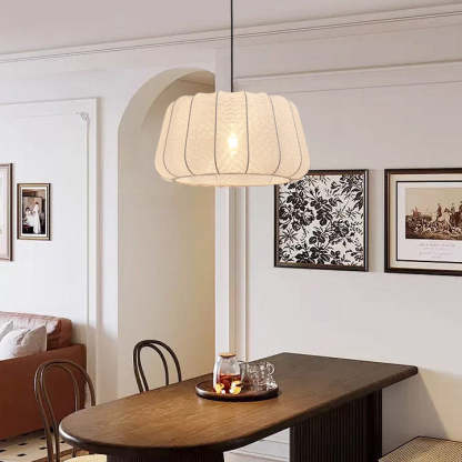 Vintage Silk Walnut Metal Lantern Chandelier
