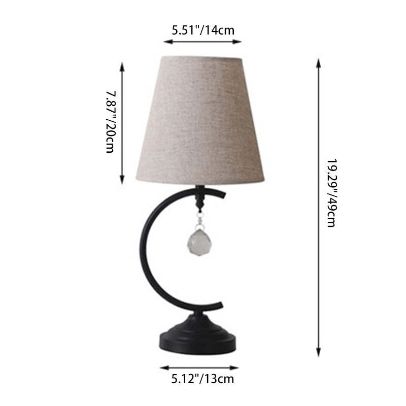 Contemporary Iron Arc Fan Table Lamp