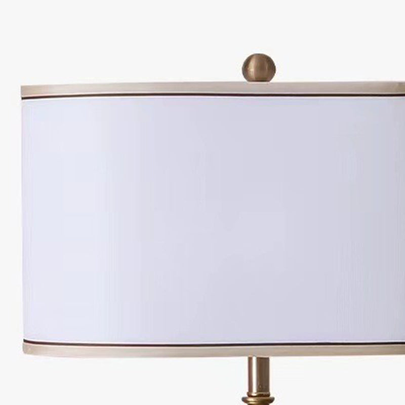 Vintage Fabric Marble Metal Oval Lamp