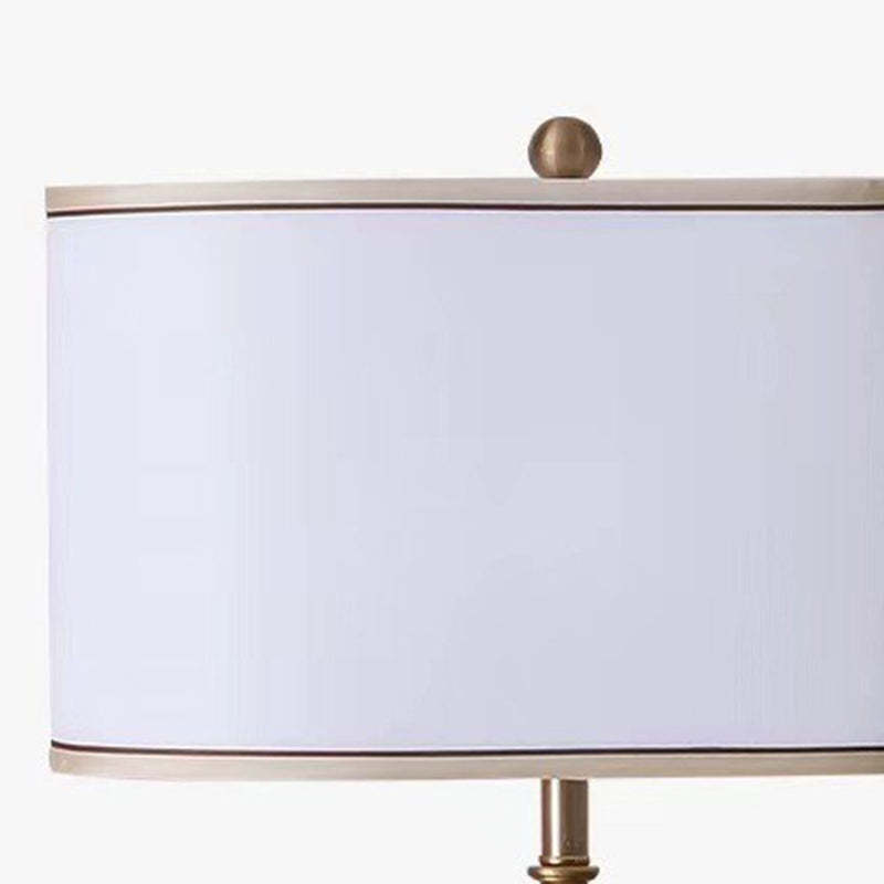 Vintage Fabric Marble Metal Oval Lamp
