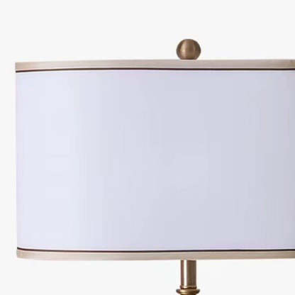 Vintage Fabric Marble Metal Oval Lamp
