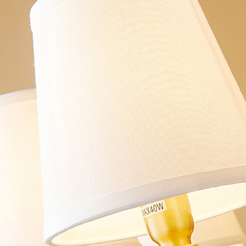 Scandinavian Brass Fabric Round Branch Chandelier