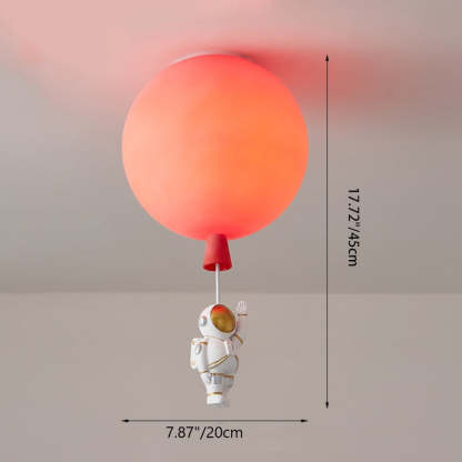 Modern Art Deco Astronaut Balloon Ceiling Light