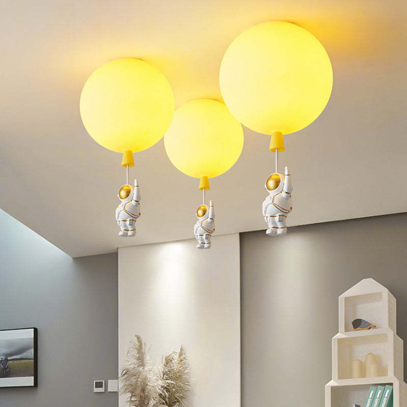 Modern Art Deco Astronaut Balloon Ceiling Light