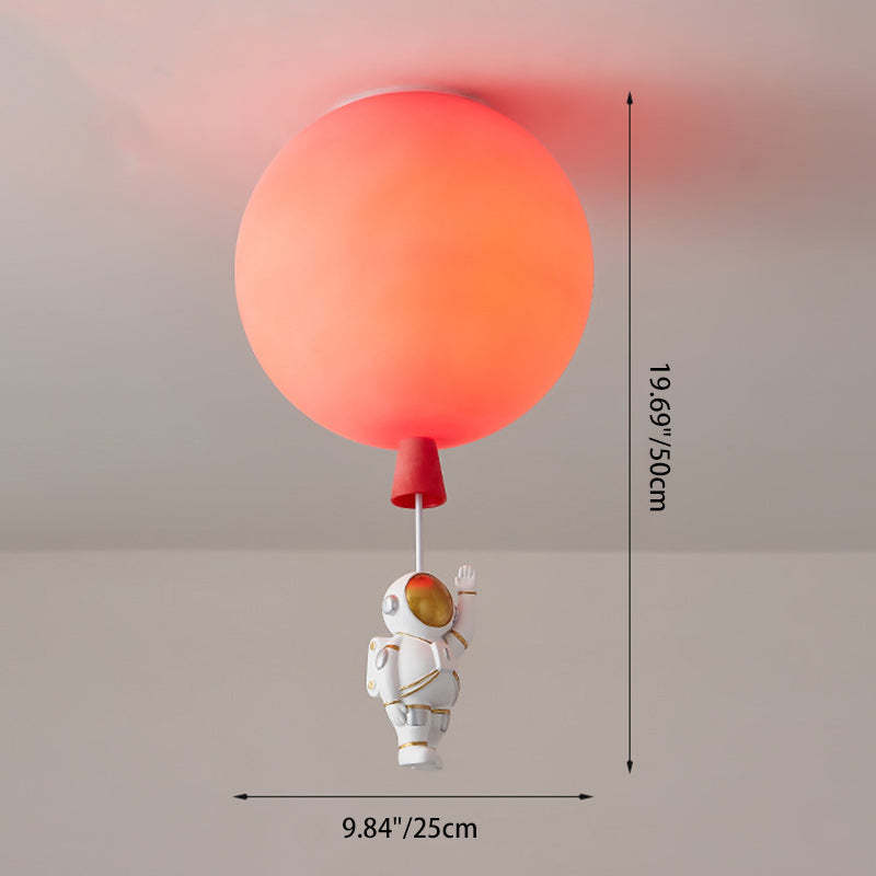 Modern Art Deco Astronaut Balloon Ceiling Light