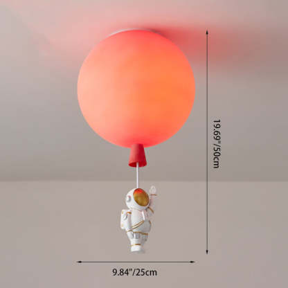 Modern Art Deco Astronaut Balloon Ceiling Light