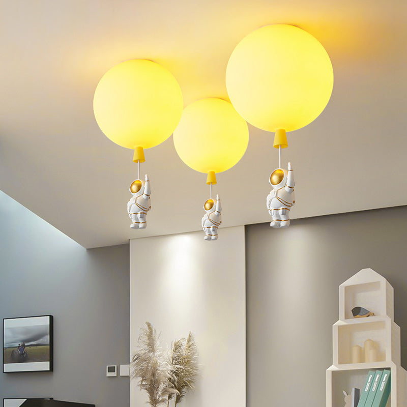 Modern Art Deco Astronaut Balloon Ceiling Light