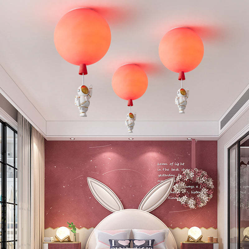 Modern Art Deco Astronaut Balloon Ceiling Light
