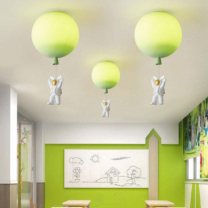 Modern Art Deco Astronaut Balloon Ceiling Light