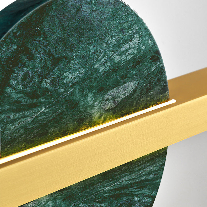 Minimalist Brass Marble Linear LED Island Chandelier — 220V-240V For UK/AU & Black / Infinitely Dimmable