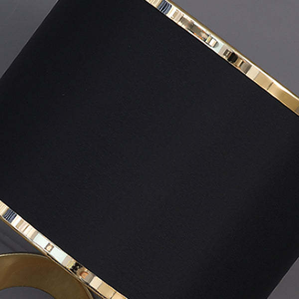 Contemporary Fabric Metal Ring Lamp — Touch Switch / White / 110V-120V For US/CA