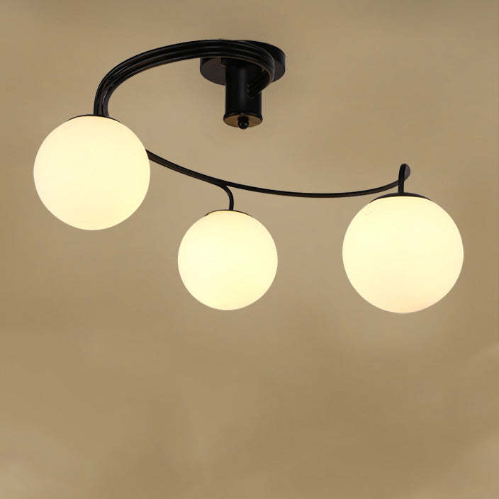 Contemporary Glass Globe 3/5-Light Ceiling Light